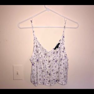 Floral cropped tank top